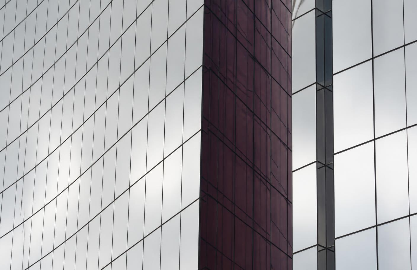 Modern glass office building